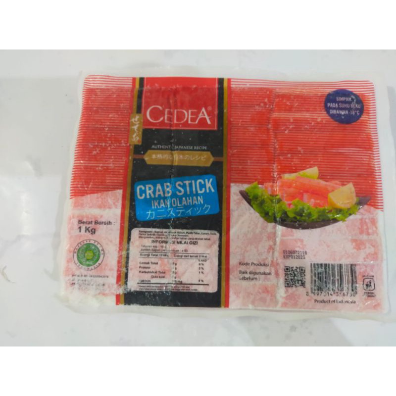 

CEDEA Crabstick kepiting 1kg halal crab stick sushi steamboat