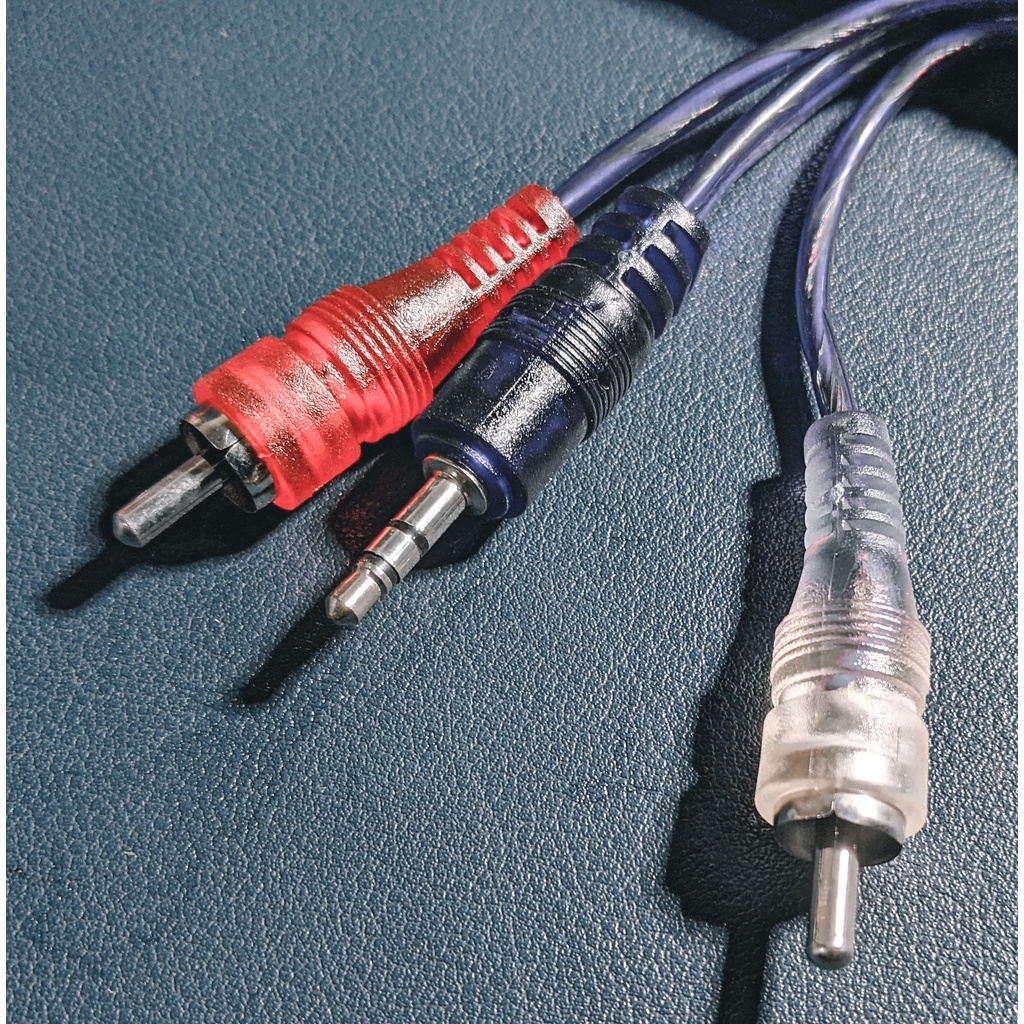 Kabel RCA 2-1 Audio Transparan panjang 1,5m 1,5 meter Tebal