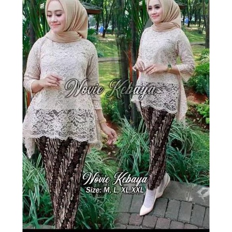 Mall KEBAYA BRUKAT HITAM / KEBAYA HITAM / KEBAYA MODERN / banu wisuda terbaik