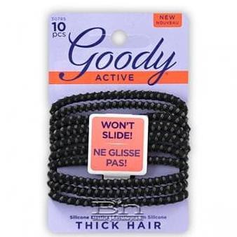 

GOODY SLIDEPROOF 1942323/ 30785 4MM BLACK ELASTICS 10CT