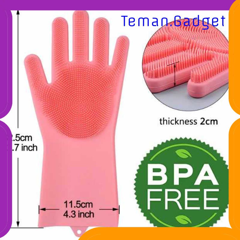 TG-DE454 FUNBAKY SARUNG TANGAN SIKAT MENCUCI MAGIC SILICONE GLOVES - E034