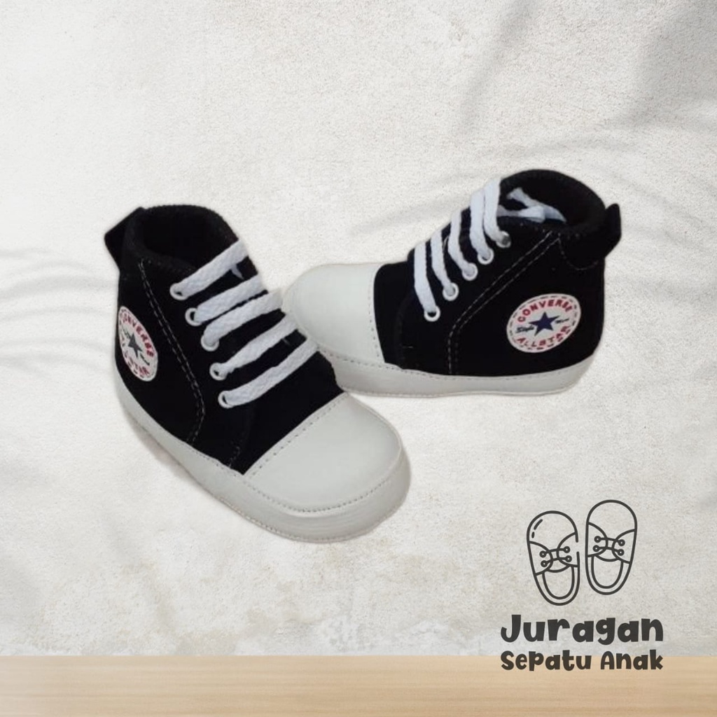 Sepatu bayi prewalker merangkak dan belajar jalan anti slip sepatu bayi keren cnv terlaris/Sepatu bayi/sepatu prewalker