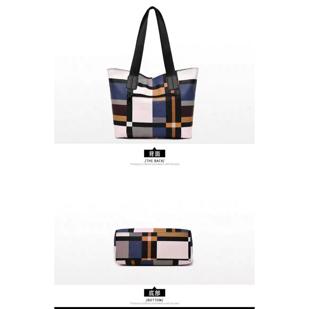 TAS WANITA SHOULDER BAG MOTIF KOTAK-KOTAK