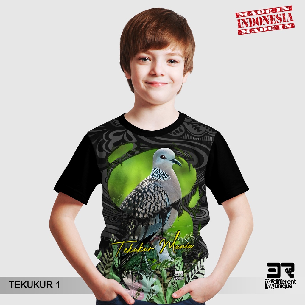 [ COD / BAYAR DI TEMPAT ] KAOS DISTRO PRINTING ANAK ANAK GAMBAR HEWAN BURUNG KICAU MANIA TEKUKUR 1