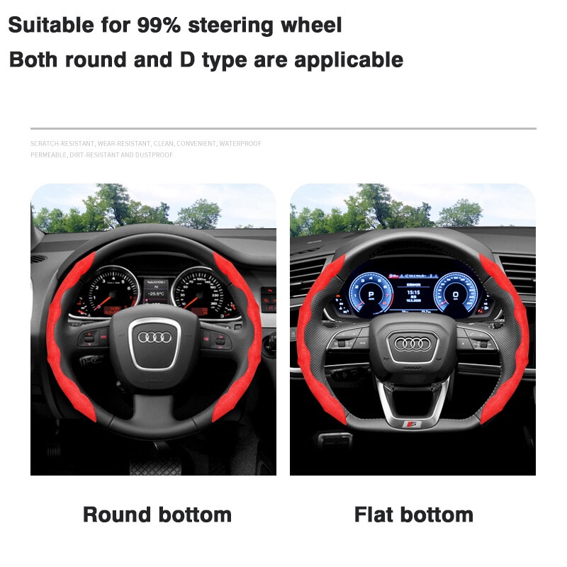 2 Pcs Cover Stir Mobil Ford Focus Kuga C-MAX Fiesta F150 Bahan Serat Karbon Breathable