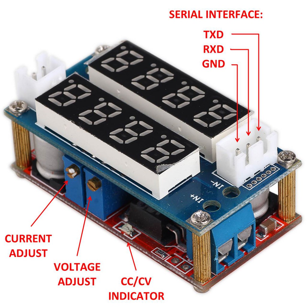 DC Buck Converter 5A Step Down Adj CC CV + Digital Voltmeter Ammeter