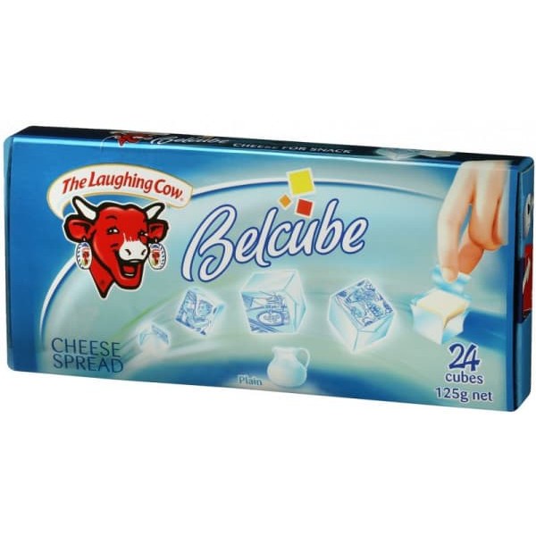 Keju belcube cheese spread plain 125gr