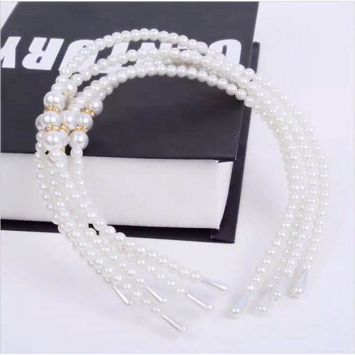 Bando Mutiara Korea Pearl Fashion Headband Bandana Wanita Korean Hairband