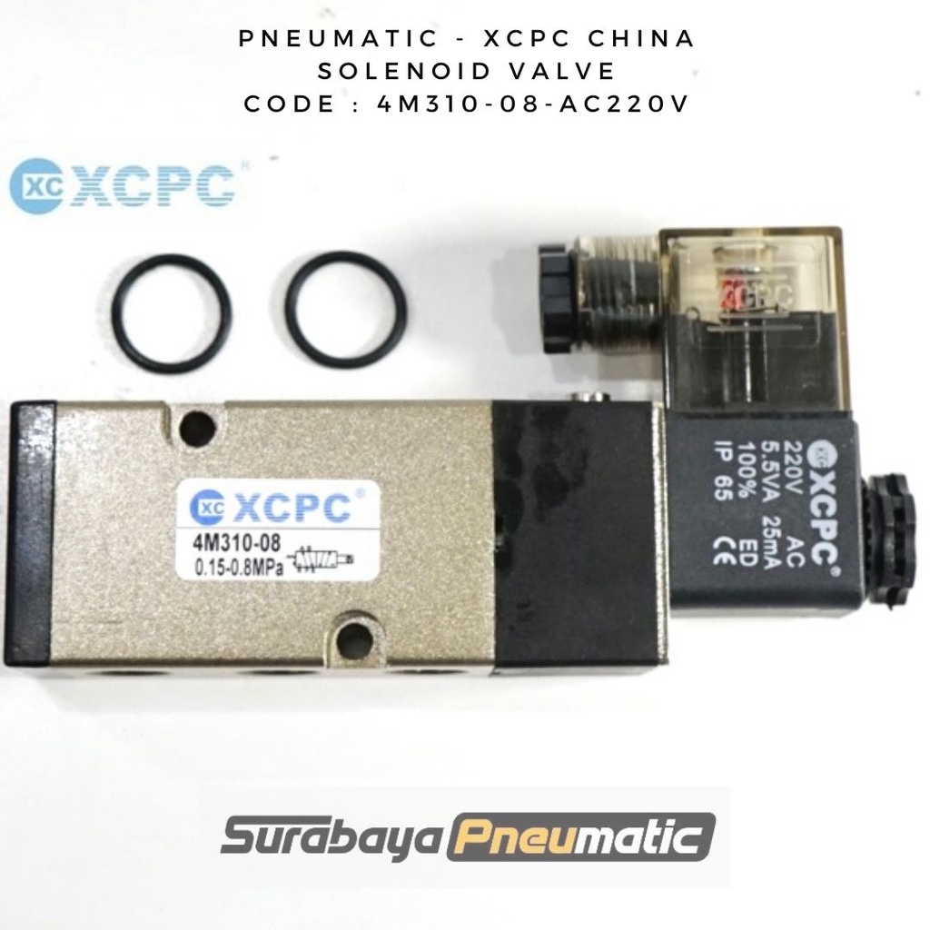 Solenoid Valve - 4M310-08-AC220V - Selenoid Pneumatic XCPC - 4M310 08
