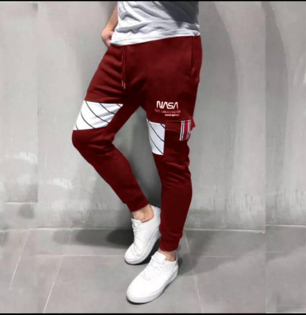 TOTOTAshop.Celana jogger NASA &amp; KINGS 28/34 &amp; 34/38,Bahan fleece tebal.ada 4 kantong asli kiri kanan