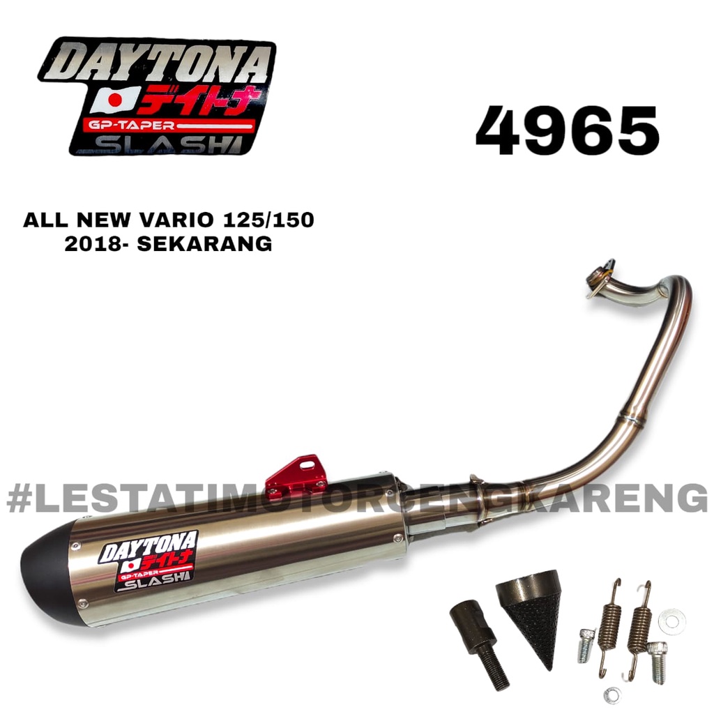 KNALPOT DAYTONA RACING GP TAPER SLASH VARIO 125 150 NEW 2018 UP 4965