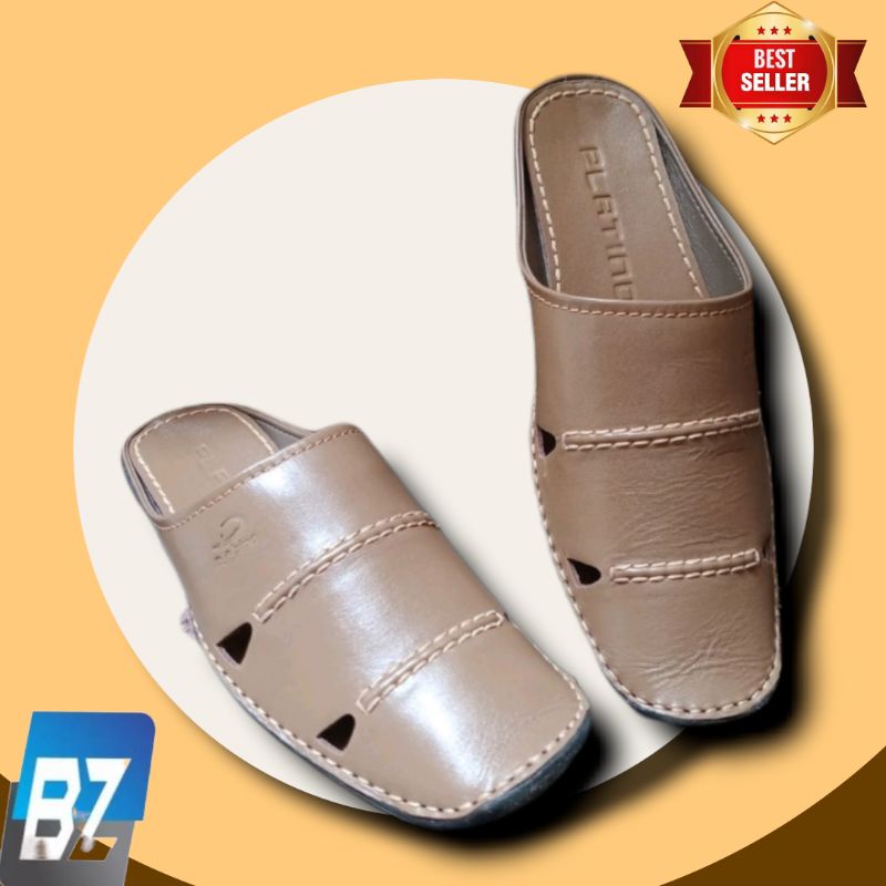 Sandal Selop Kulit Premium Pria Platino | Sandal Selop Pria Kulit | Sandal Selop Pria Original | San