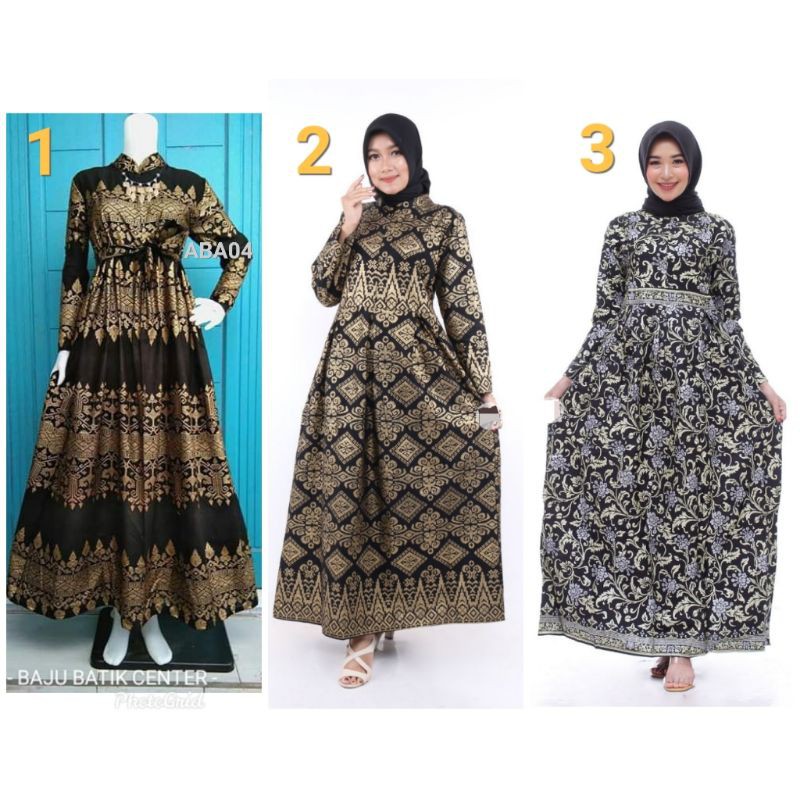 Jual Murah Gamis Batik Prada Etnic Emas Sukmo Kenongo Aba04 Mewah Elegan Terbaru 3D5Y9bcXZ8mL1