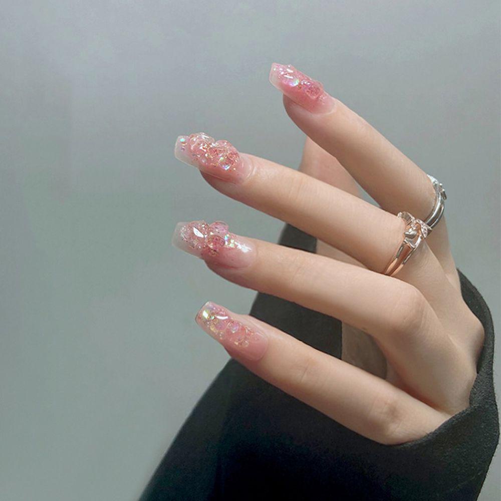 AUGUSTINA Agustina Nail Charms AB 1kotak Membuat Perhiasan Ornamen Manikur Aksesoris DIY Craft 3D Nail Art Dekorasi