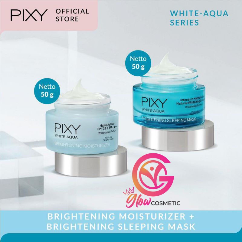 PIXY WHITE AQUA BRIGHTENING MOISTURIZER &amp; BRIGHTENING SLEEPING MASK 50G
