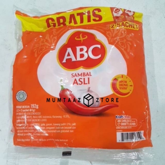 MTZ | ABC SAOS SAMBAL STICK ISI 22 SACHET | ABC SAMBAL LEBAR | ABC SAOS TOMAT