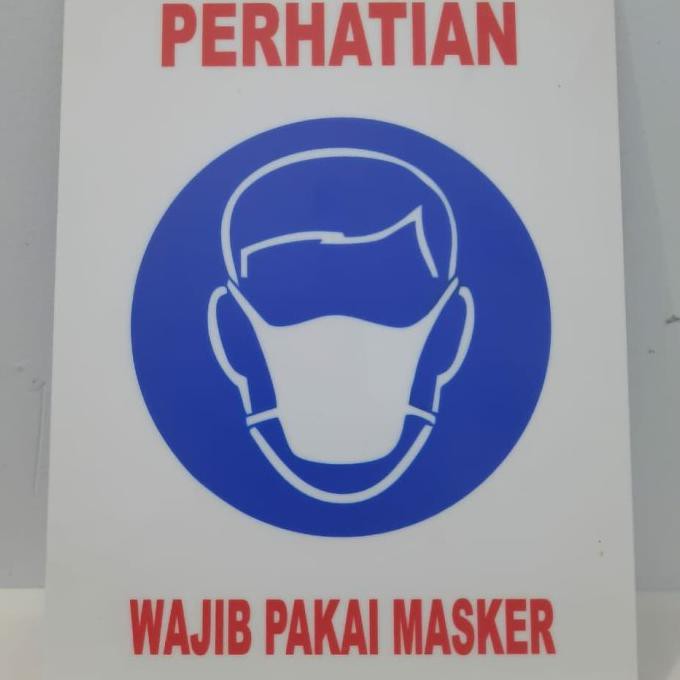 

✨BISA COD✨ sign label akrilik wajib pakai masker , sign board akrilik