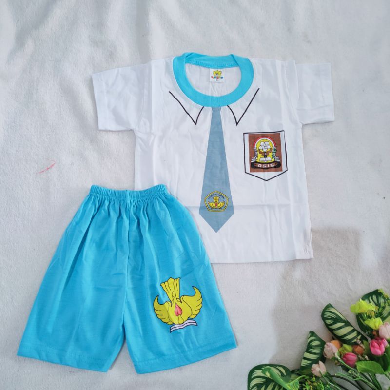 setelan baby 1 2 tahun setelan anak cowok motif lucu SD kaos anak laki (kaos SD piteku )