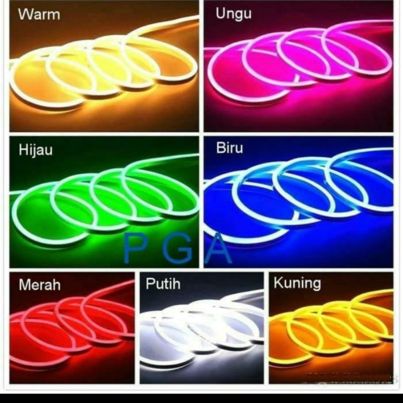 lampu neon led flex 12v paket neon flex 5meter 5m lampu led strip neon flex 5m 12 volt