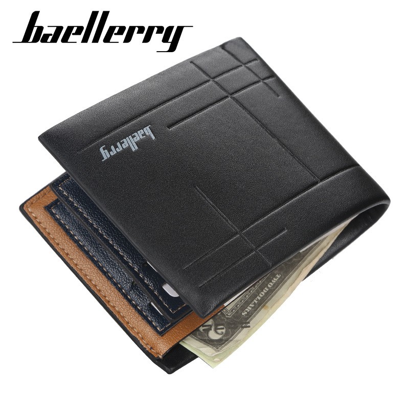 DOMPET PRIA BAELLERRY ORIGINAL CONNOR WA156B5 KULIT PREMIUM HITAM KECIL ORI LIPAT TIDUR MURAH IMPORT