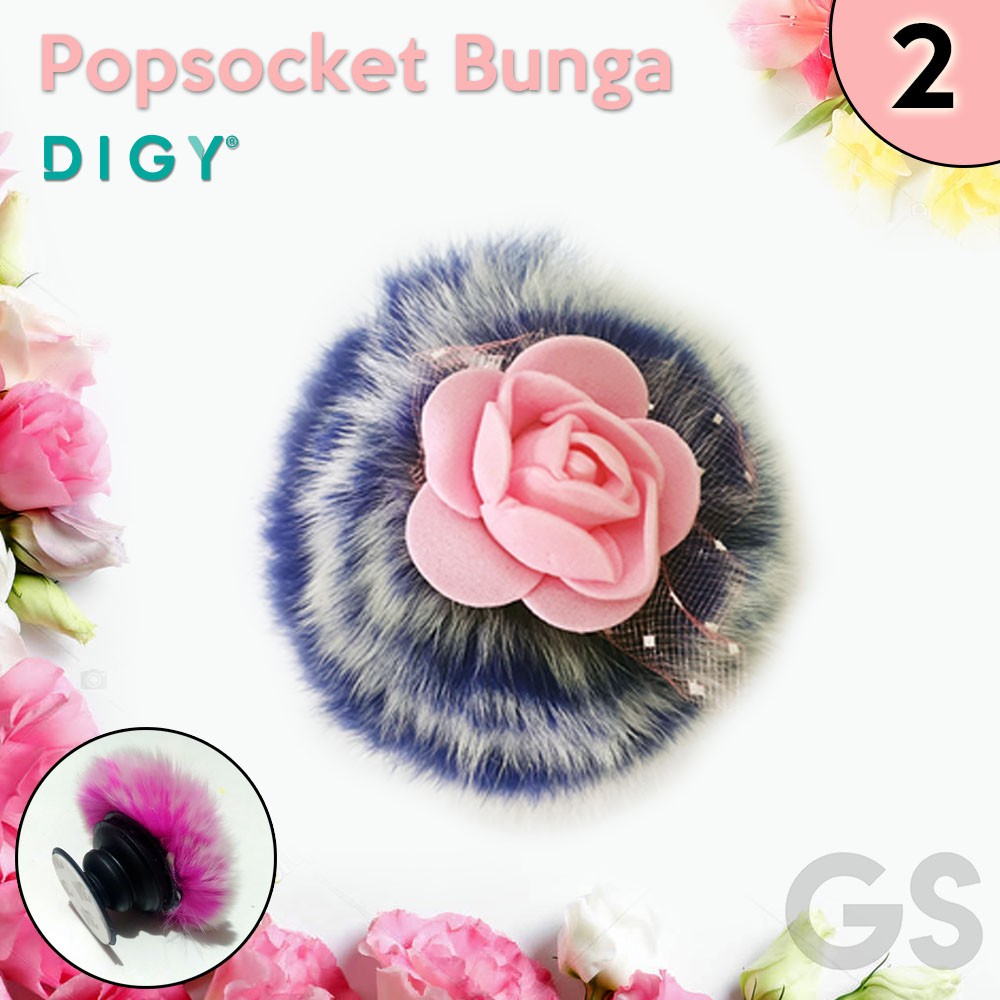 Popsocket Bunga Pom Pom pop socket 3D