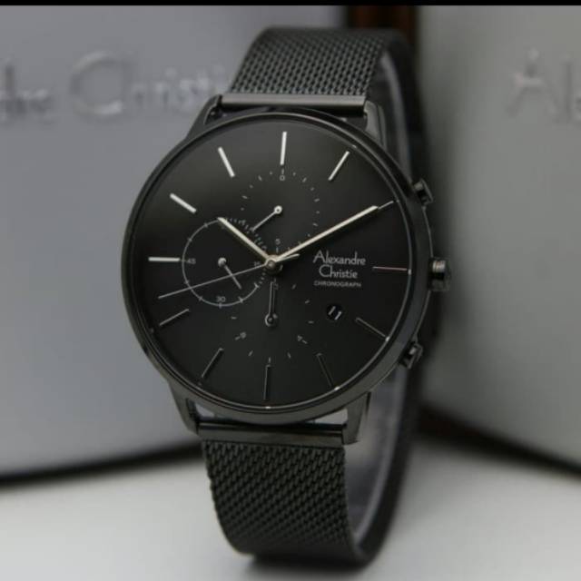 JAM TANGAN PRIA ALEXANDER CHRISTIE AC6555MC STAINLESS BLACK