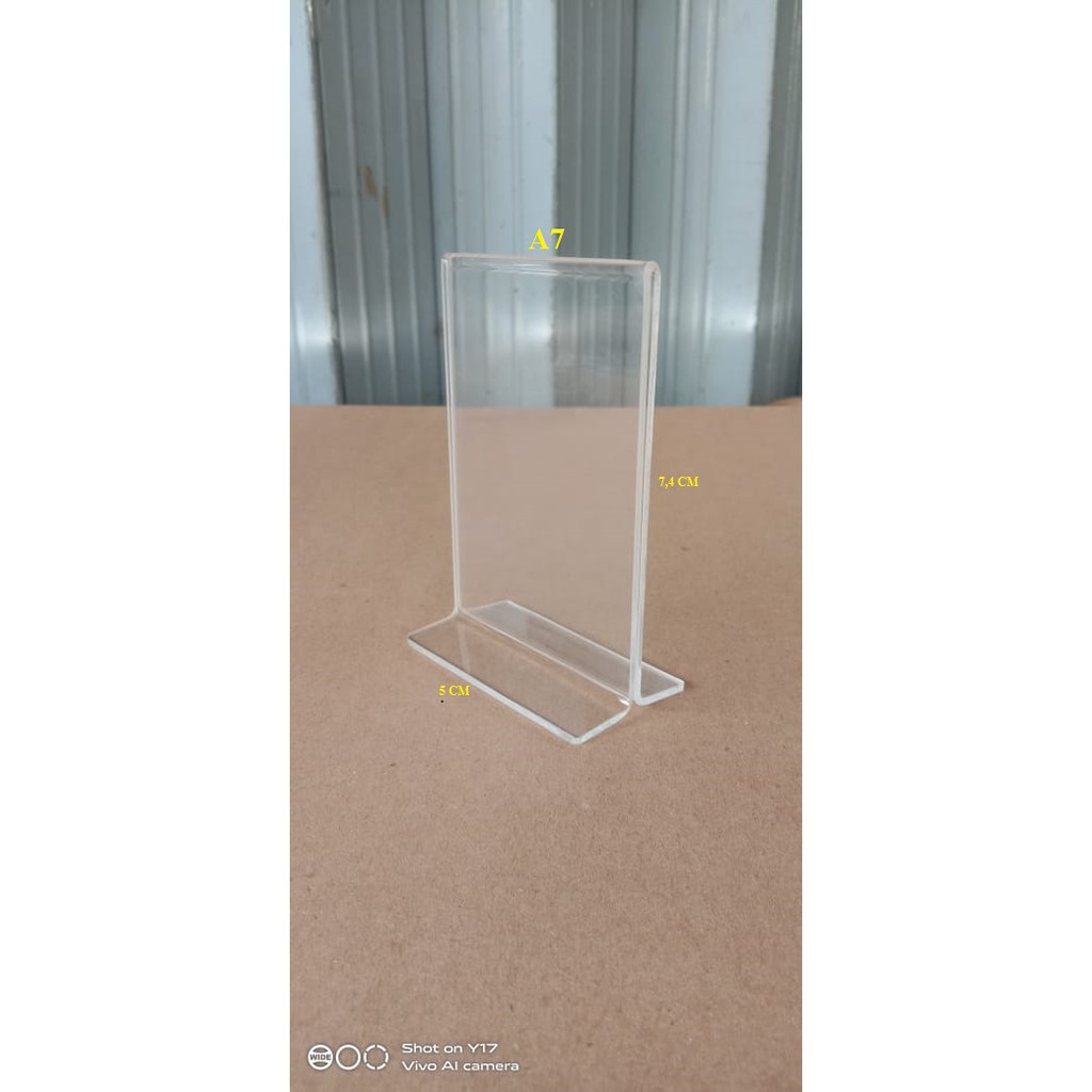 

Acrylic Tentcard A7 / Tempat menu akrilik A7 T #bisagojek