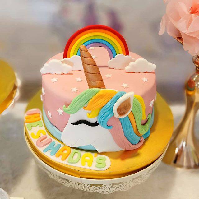 Kue ulang tahun/ kue ultah/cake ultah/unicorn cake/ cake premium/ fondant/ buttercream