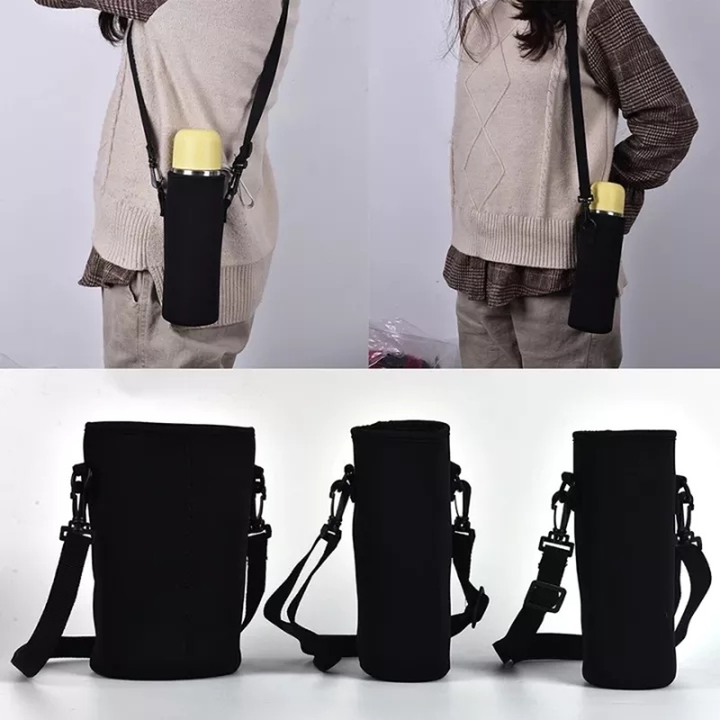 Tas Botol Air Minum Vacuum Portable Dengan Strap Untuk Olahraga / Camping / Outdoor