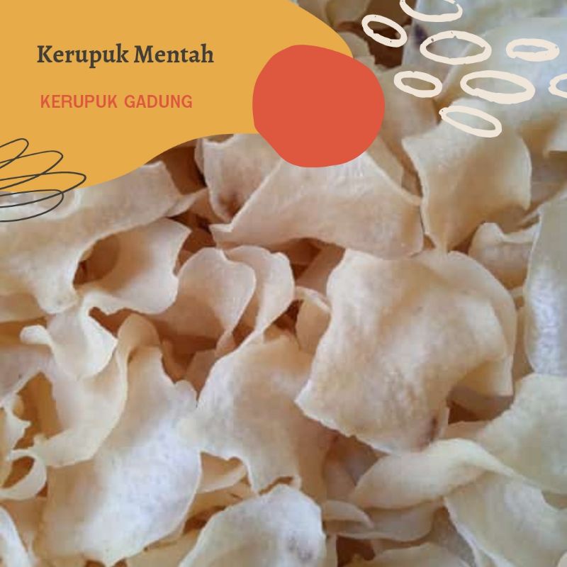 [ 1 KG ] KERUPUK GADUNG TIPIS SUPER MENTAH / KRUPUK GADUNG MENTAH