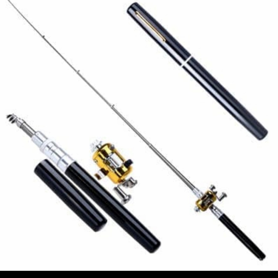 Serbagrosirmurah Pen Fishing Rod Alat Pancing Pena Set Aksesoris Kail Umpan Reel Hook-1