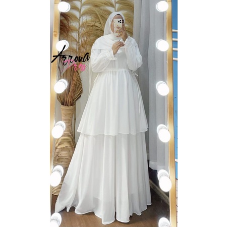 GAMIS POLOS ARRONA DRESS CERUTY BABYDOLL FULL FURING AIGET SUPER