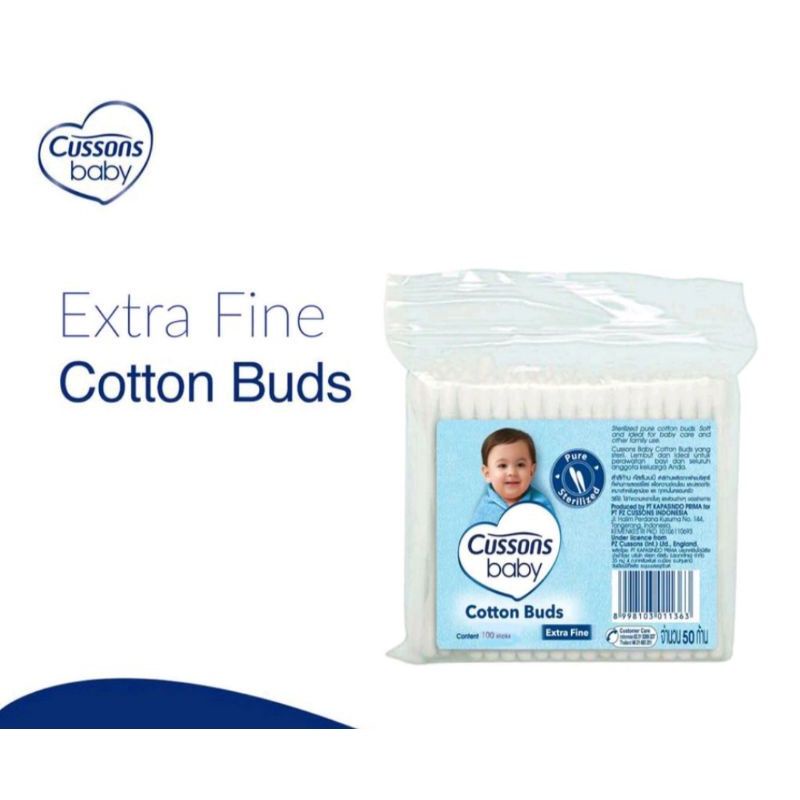 CUSSONS BABY COTTON BUDS / EXTRA FINE 50'S DAN 100's / PEMBERSIH KOREK KUPING BAYI CUSSONS