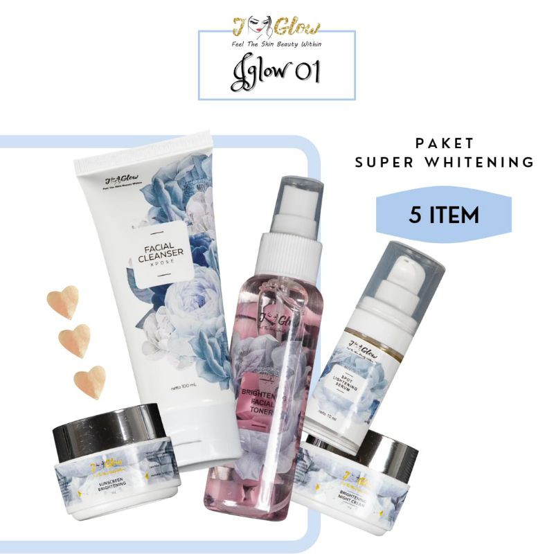 cream jglow super whitening/paket wajah/whitening/scincare/perawatan wajah/wajah glowing