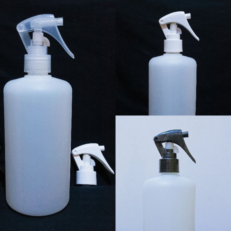 Botol Spray 500ml HDPE Natural / Botol HDPE 500ml Natural Tutup Spray Triger