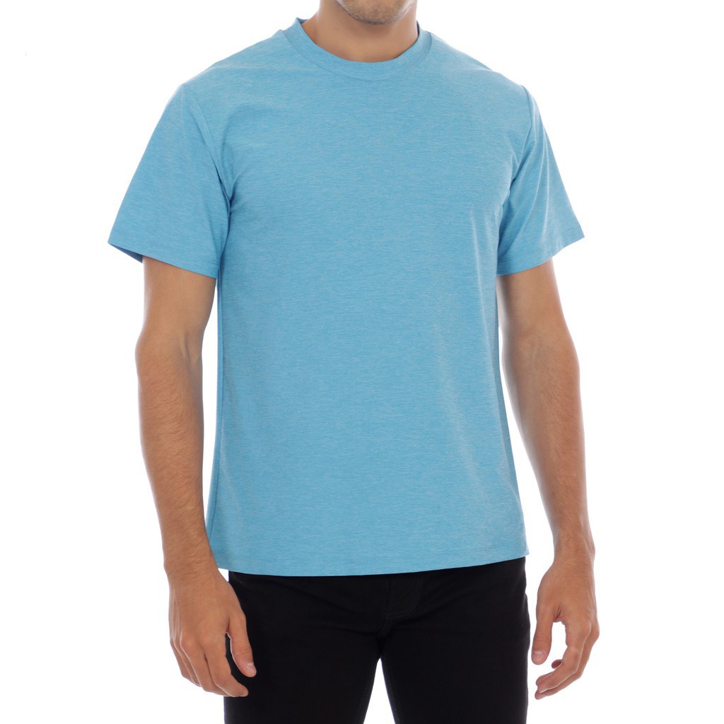 BlueButton Neck T-Shirt Blue