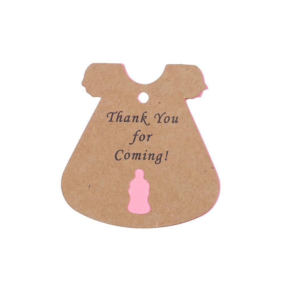 Nanas 50PCS Baby Shower Hanging Tag Boy or Girl Perlengkapan Pesta Gender Reveal Packing Label