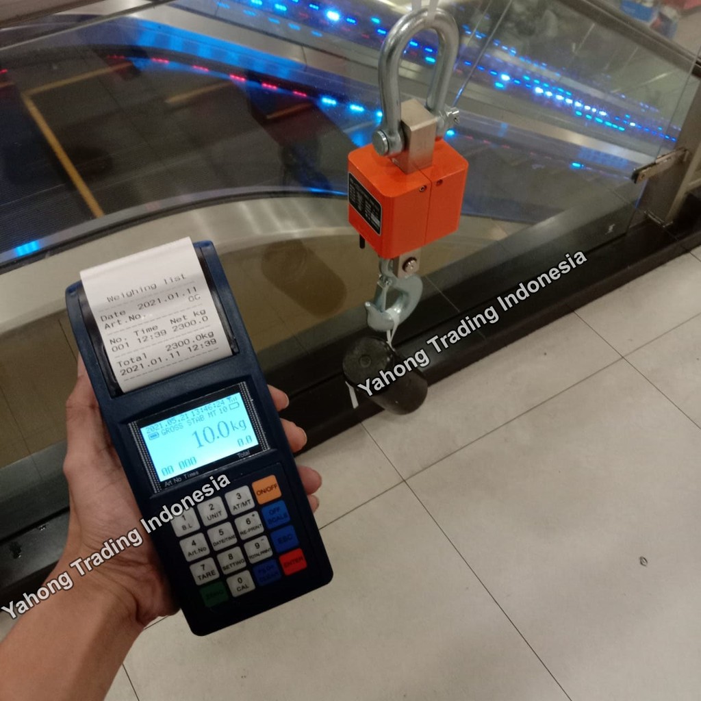 Timbangan Gantung Digital Crane Scale + Printer 3ton