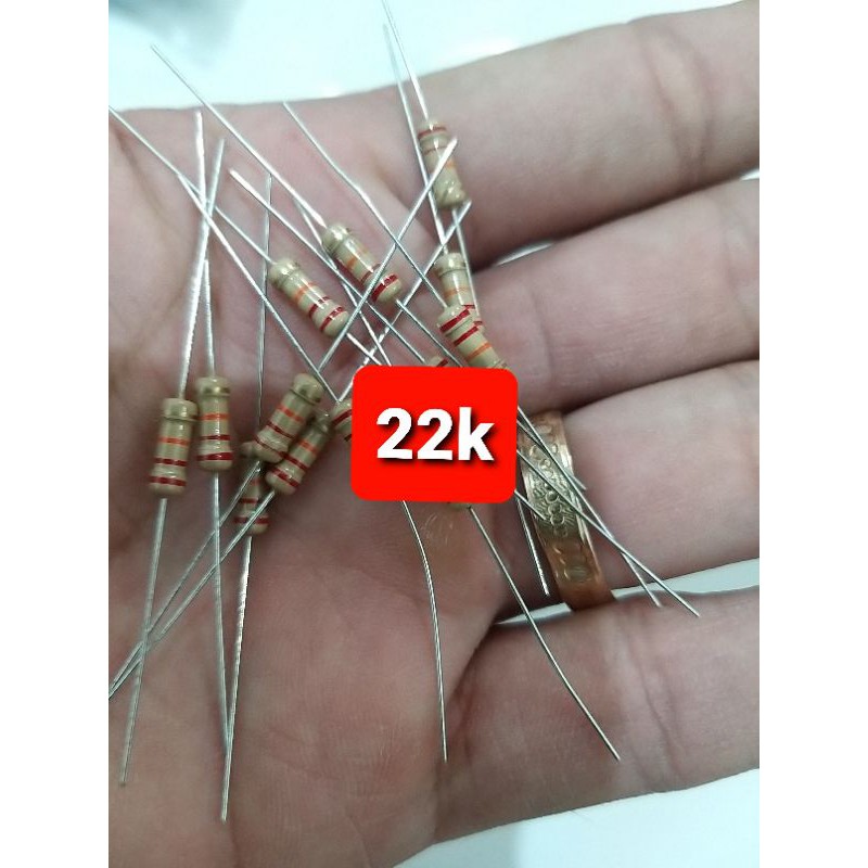 Resistor 22K 1/2Watt (100pcs)R 22K ohm 1/2Watt Toleransi 5%