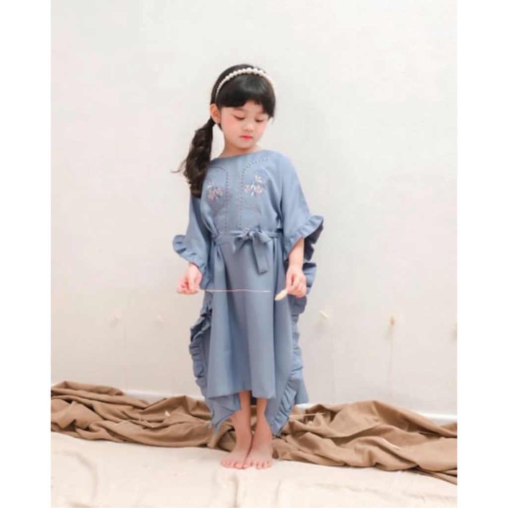 FenishaStore Dress Kaftan Anak Perempuan Emira Kid's Usia 3-5 Tahun