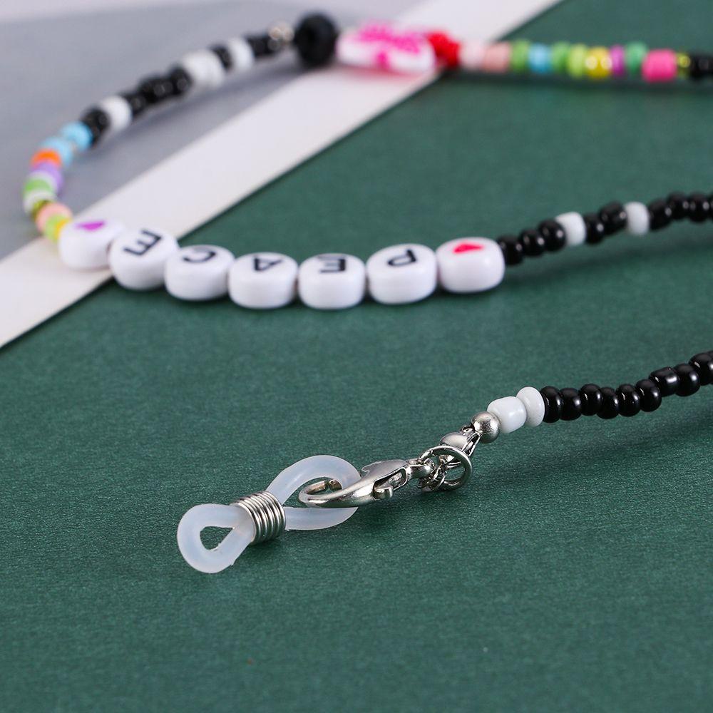 Lily Lanyard Wanita Anak Huruf Manik-Manik Leher Lanyard Kacamata Pemegang Tali