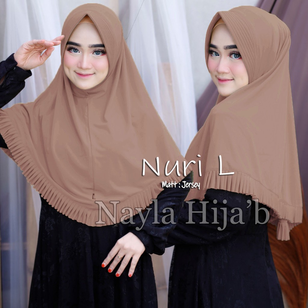 JILBAB INSTAN JERSEY TERBARU HIJAB BERGO NURI L NAYLA HIJAB