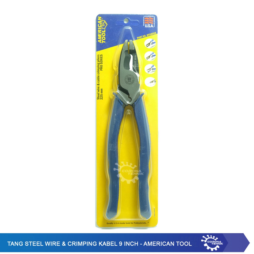 Tang Steel Wire &amp; Crimping Kabel 9 Inch - American Tool