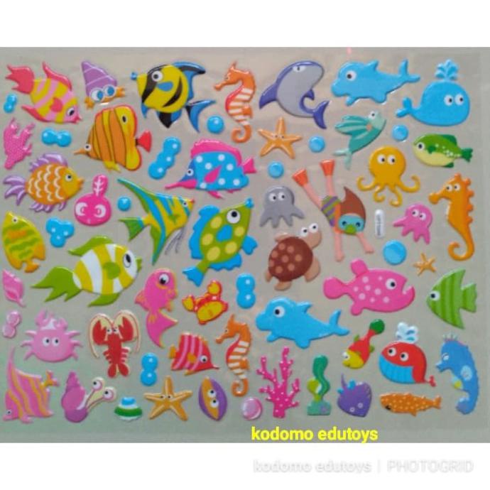 

Diskon Sticker Stiker Anak Timbul Hewan Laut Sea Animals 0245 Murah