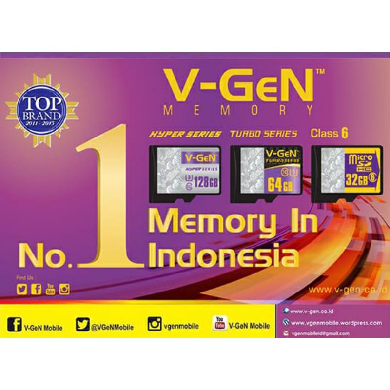 VGen Memory Card V-Gen Micro SD 1GB Original Baru Non Packing 1 GB V Gen