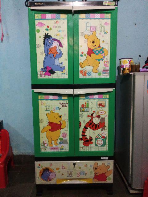 Promo New Year Container Karakter Anak  Container Pintu Laci Plastik Container Bcsc B-242l Pooh/kst