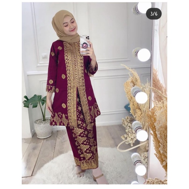 Original Couple Songket Khas Palembang Bahan Super Premium