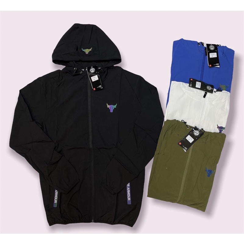 JAKET PARASUT MICRO HOODY IMPORT UA OLAHRAGA RUNNING