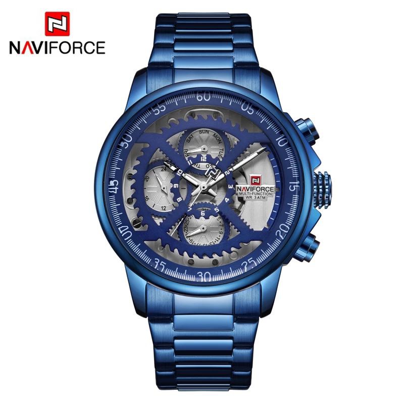 JAM TANGAN NAVIFORCE PRIA MEWAH NF-9150 BE/W/BE