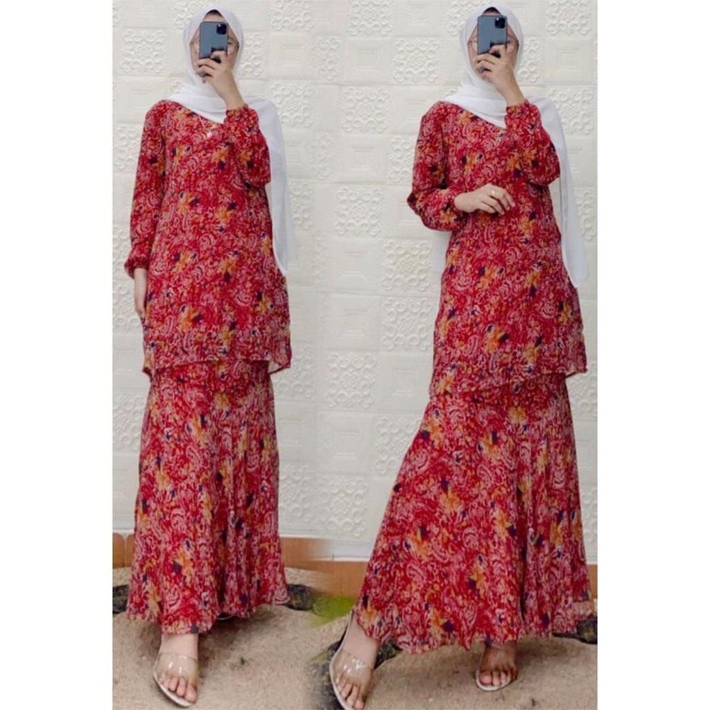Setelan Baju Gamis Malaysia | Baju Muslim Rok Dan Atasan | Rok Duyung